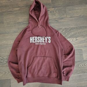 Hershey's Maroon Hoodie for Men